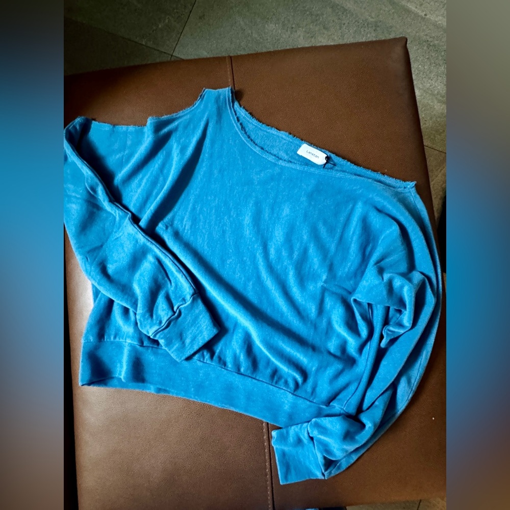Women's Lanston Blue Cold Shoulder Pull-Over Sweatshirt - XS NWT